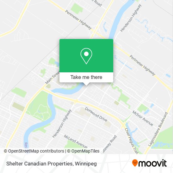 Shelter Canadian Properties map