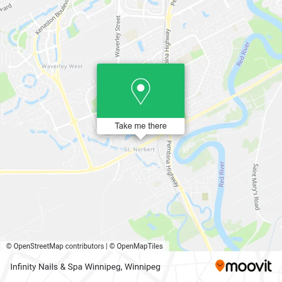 Infinity Nails & Spa Winnipeg map