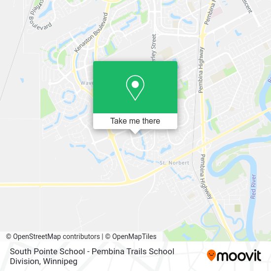 South Pointe School - Pembina Trails School Division map