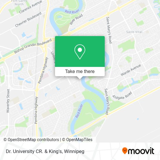 Dr. University CR. & King's map