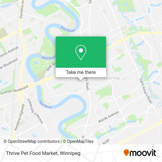 Comment aller à Thrive Pet Food Market à Winnipeg en bus