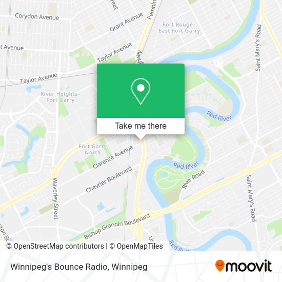 Winnipeg's Bounce Radio map