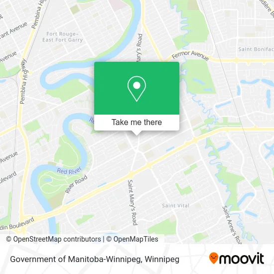 Government of Manitoba-Winnipeg map