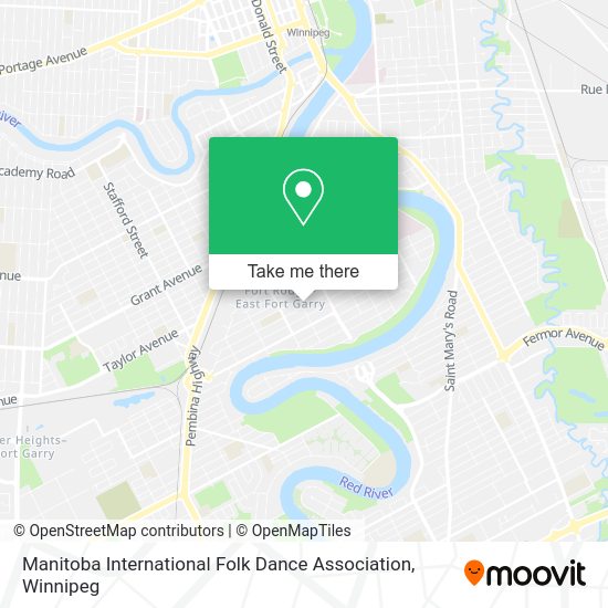 Manitoba International Folk Dance Association map