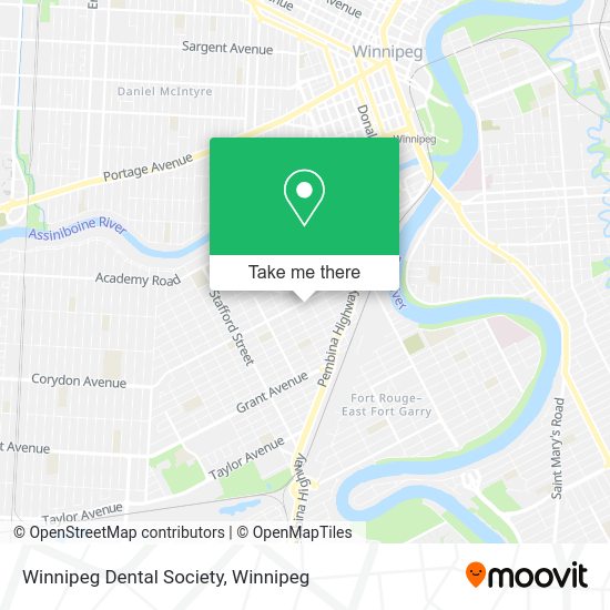 Winnipeg Dental Society map