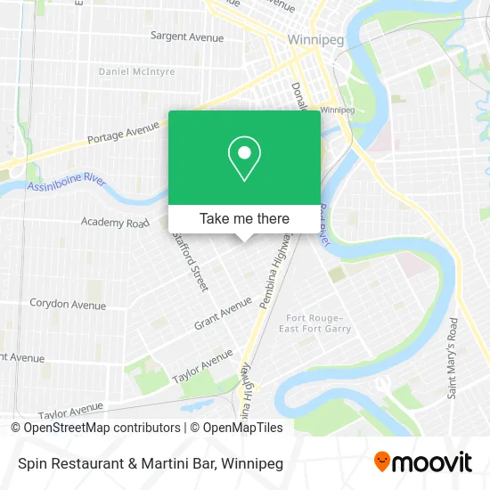 Spin Restaurant & Martini Bar map