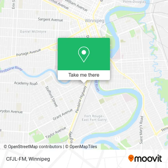 CFJL-FM map