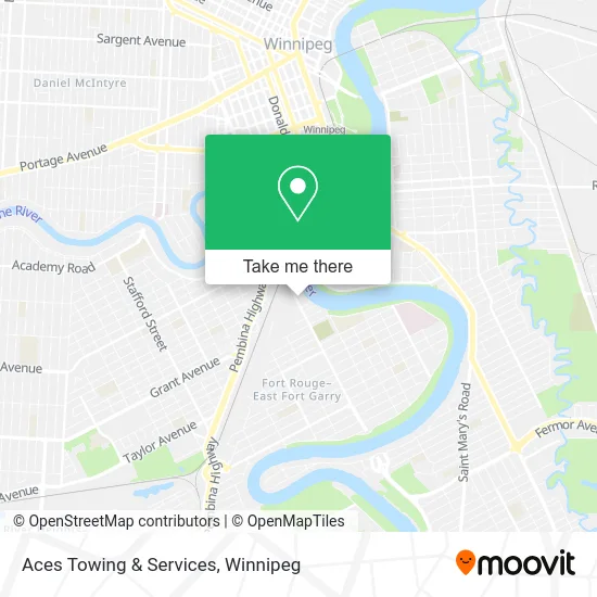 Aces Towing & Services map