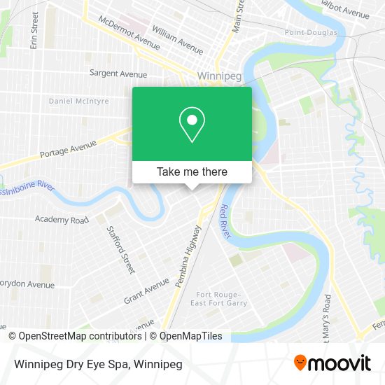 Winnipeg Dry Eye Spa map