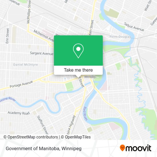Government of Manitoba map