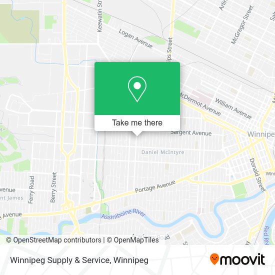 Winnipeg Supply & Service map