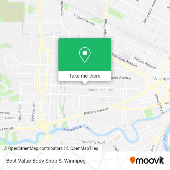 Best Value Body Shop S map
