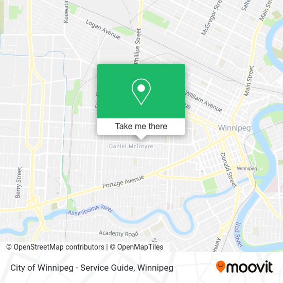 City of Winnipeg - Service Guide map