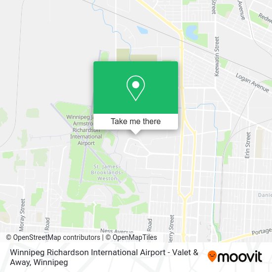 Winnipeg Richardson International Airport - Valet & Away map