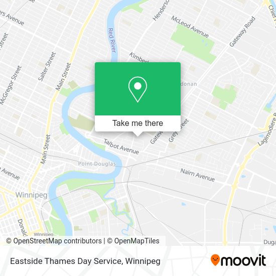 Eastside Thames Day Service map