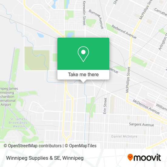 Winnipeg Supplies & SE map