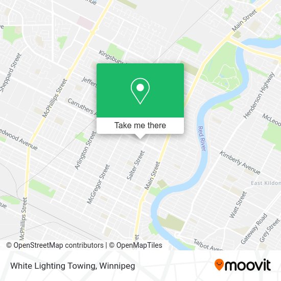White Lighting Towing map