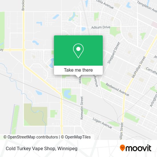 Cold Turkey Vape Shop map