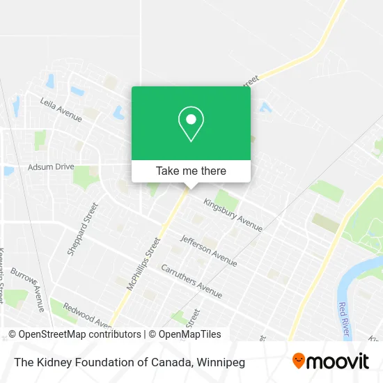 The Kidney Foundation of Canada map