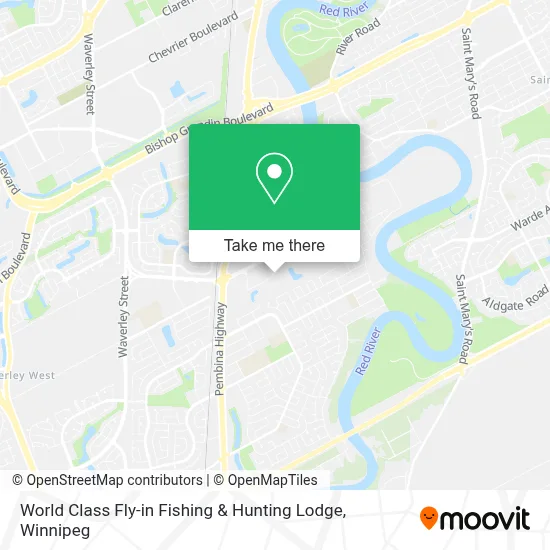 World Class Fly-in Fishing & Hunting Lodge map