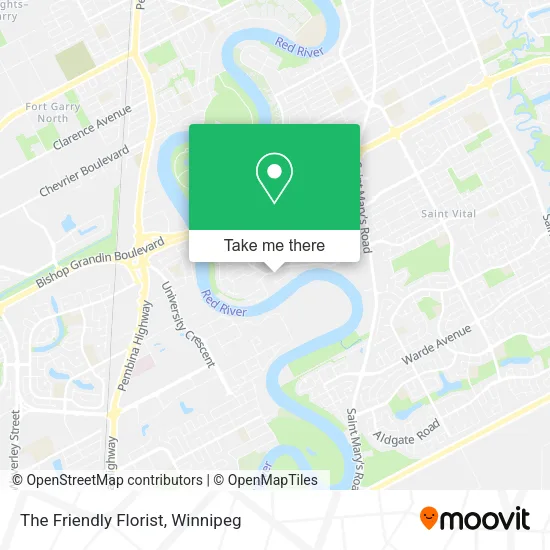 The Friendly Florist map
