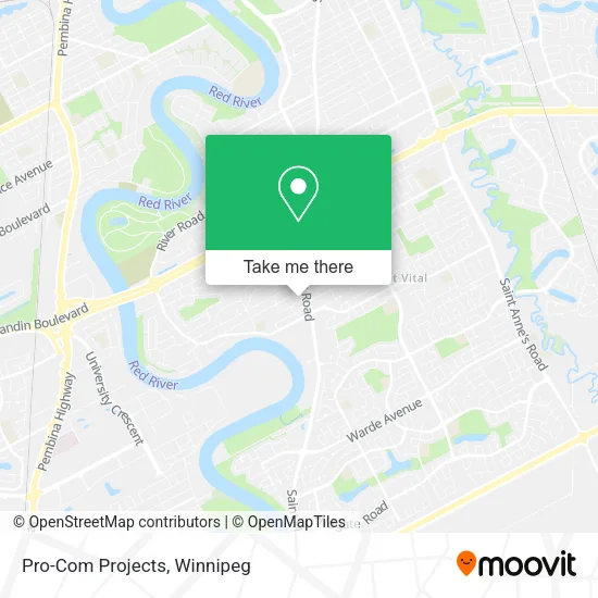 Pro-Com Projects map