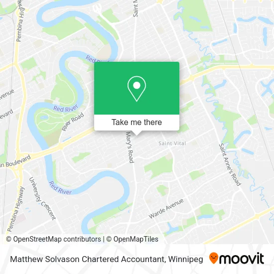Matthew Solvason Chartered Accountant map