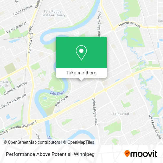Performance Above Potential map