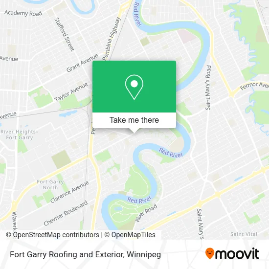 Fort Garry Roofing and Exterior map