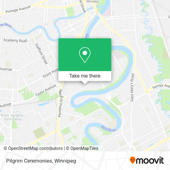 Pilgrim Ceremonies map