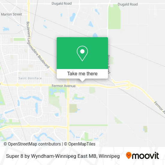 Super 8 by Wyndham-Winnipeg East MB map