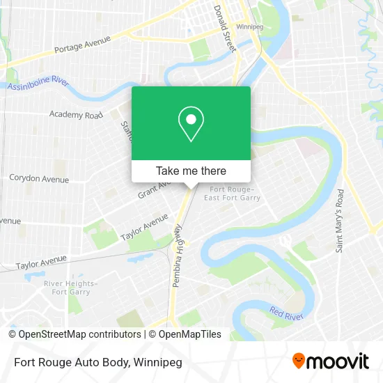 Fort Rouge Auto Body map
