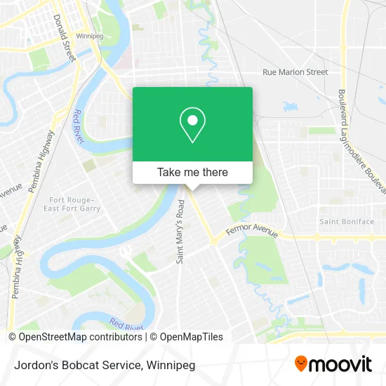 Jordon's Bobcat Service map
