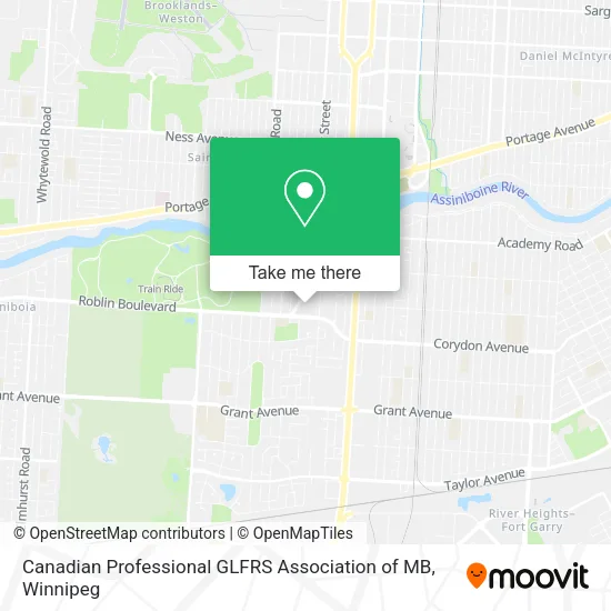 Canadian Professional GLFRS Association of MB map