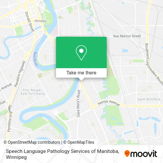 Speech Language Pathology Services of Manitoba map