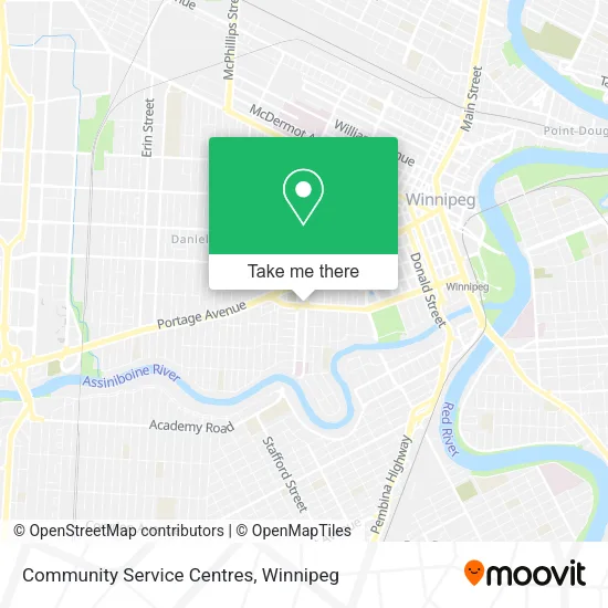 Community Service Centres map