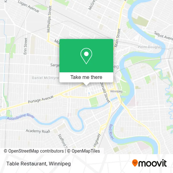 Table Restaurant map