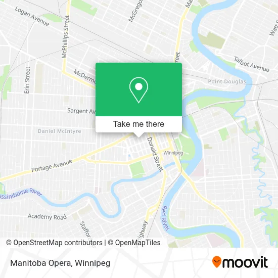 Manitoba Opera map