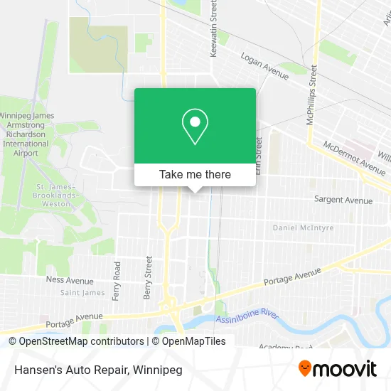 Hansen's Auto Repair map