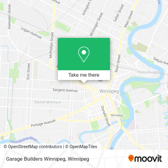 Garage Builders Winnipeg map
