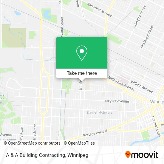 A & A Building Contracting map