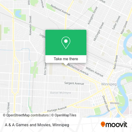A & A Games and Movies map