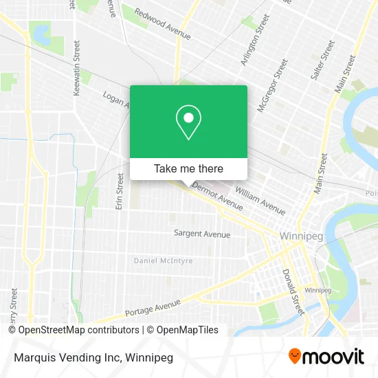 Marquis Vending Inc map