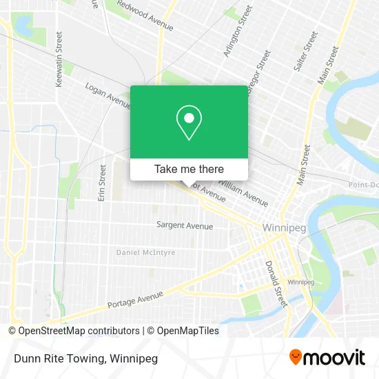 Dunn Rite Towing map
