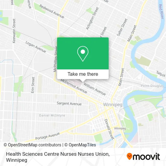 Health Sciences Centre Nurses Nurses Union map