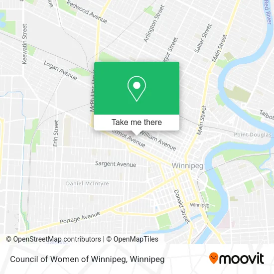 Council of Women of Winnipeg map