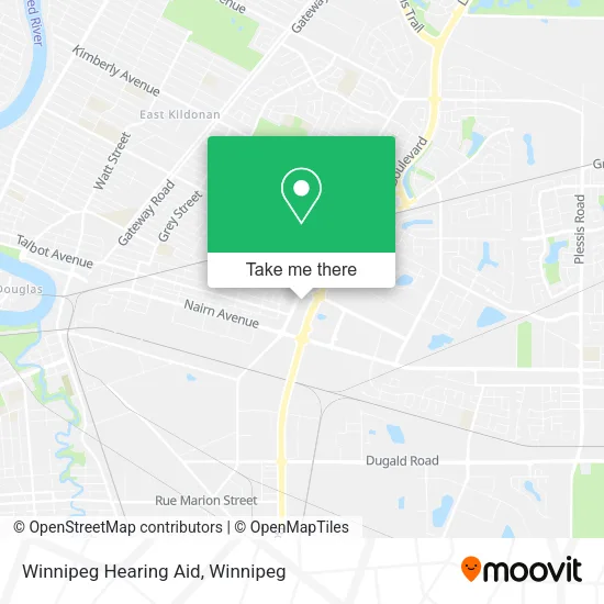 Winnipeg Hearing Aid map