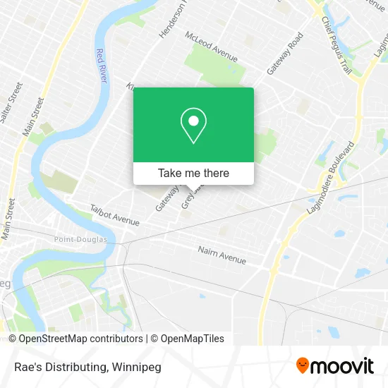 Rae's Distributing map