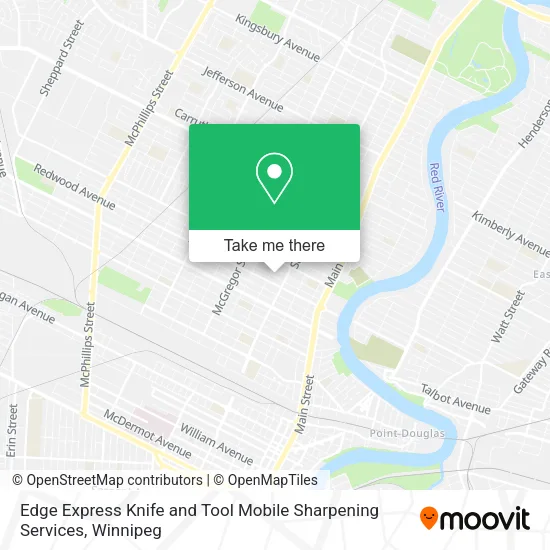 Edge Express Knife and Tool Mobile Sharpening Services map