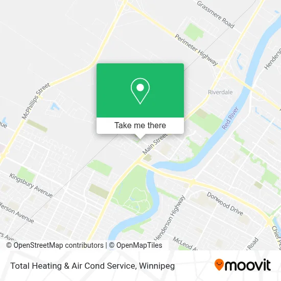 Total Heating & Air Cond Service map